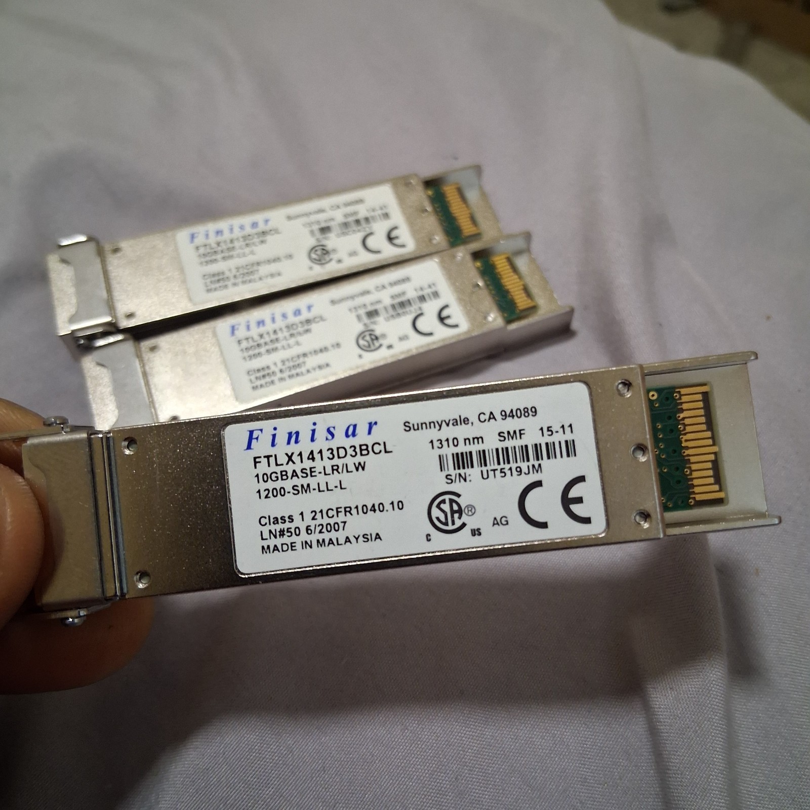 [LOT OF 3 ] FTLX1413D3BCL 10GBASE-LR/LW XP Optical Transceiver