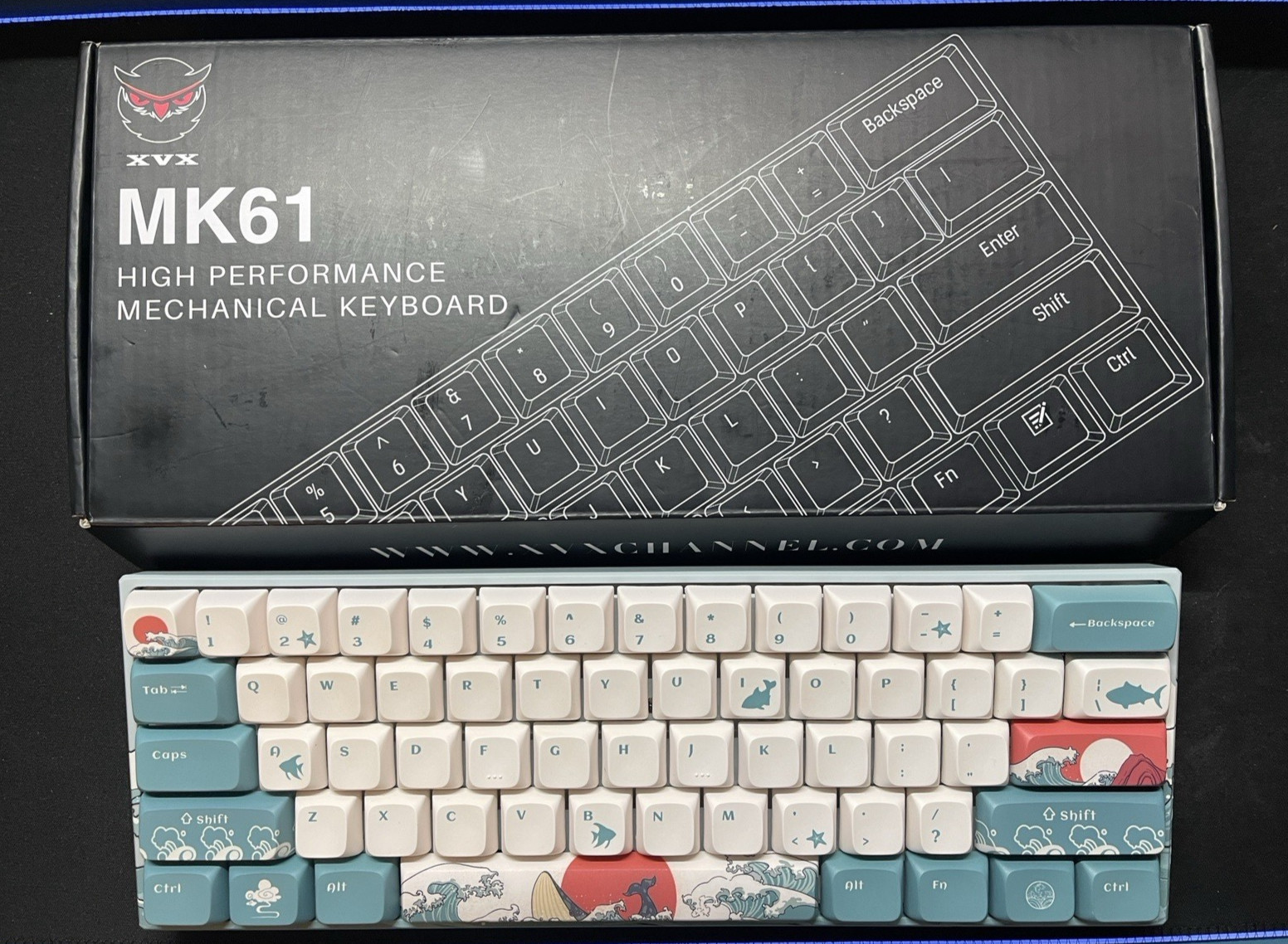 XVX MK61 High Performace Mechanical Keyboard RGB - Coral Sea