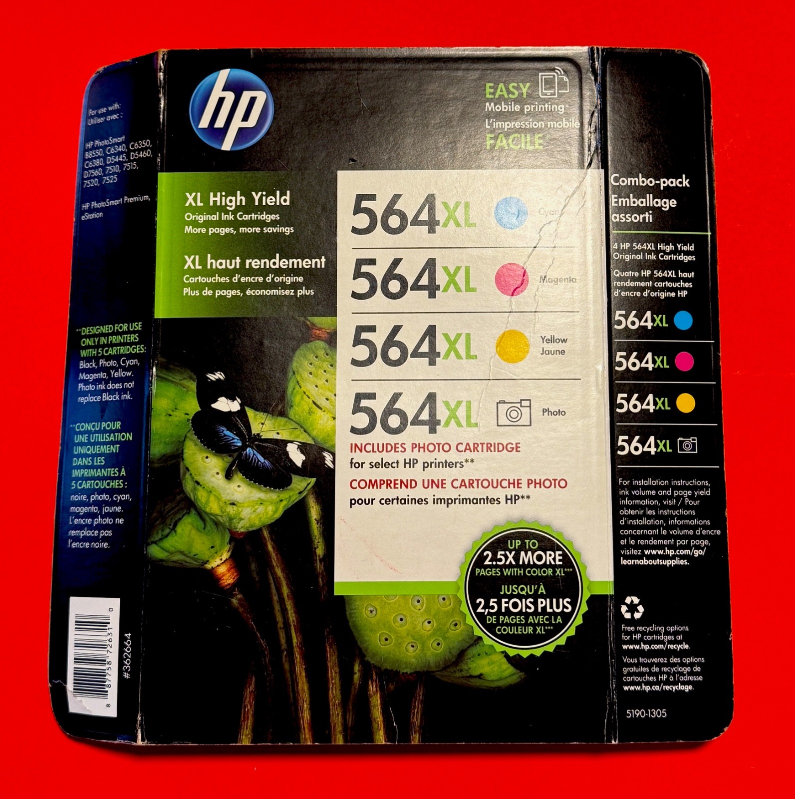 Brand New Genuine HP 546XL 4 PACK Photo High Yield Ink Cartridge SEALED 05/18