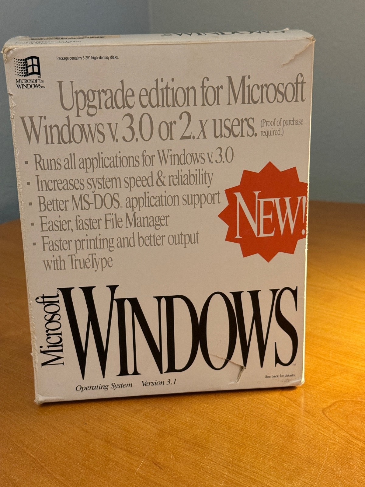 Vintage Microsoft Windows Version 3.1 Upgrade Edition Windows 3.0 Or 2.X Pc Dos