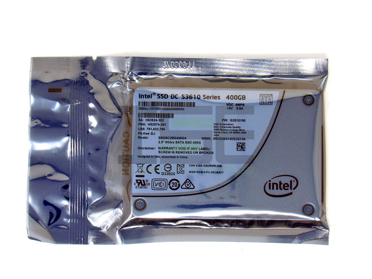 New Sealed Intel 400GB 2.5\'\' SATA 6Gb/s MLC SSD DC S3610 Series SSDSC2BX400G4