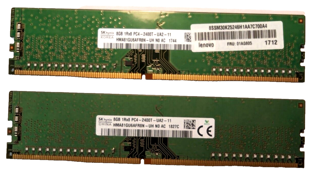 SK Hynix (8GB x 2 )PC4-19200 DDR4-2400MHz Desktop Memory : HMA81GU6AFR8N-UH