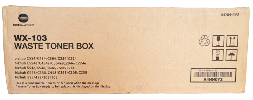 Konica Minolta WX-103 WX103 A4NN-0Y2  Waste Toner Box New Open Box