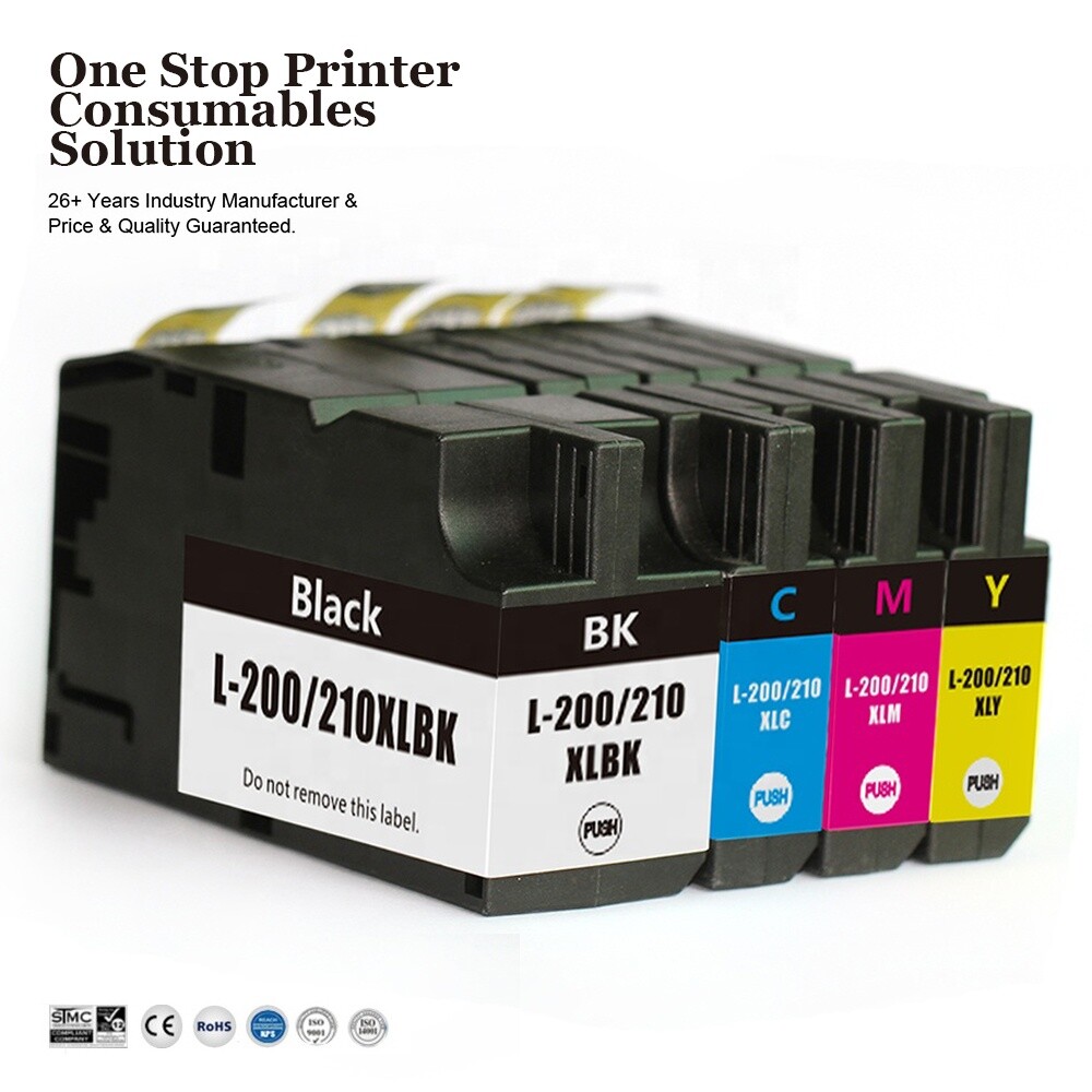 4pc/set Lexmark 200XL 210XL Compatible Ink Cartridge for 4000c 4000 5500 5500t