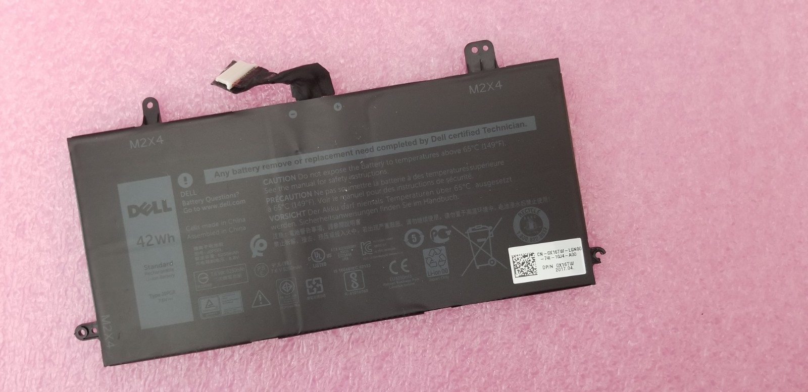 Genuine Original  Battery for Dell Latitude 5285  Series 42Wh J0PGR