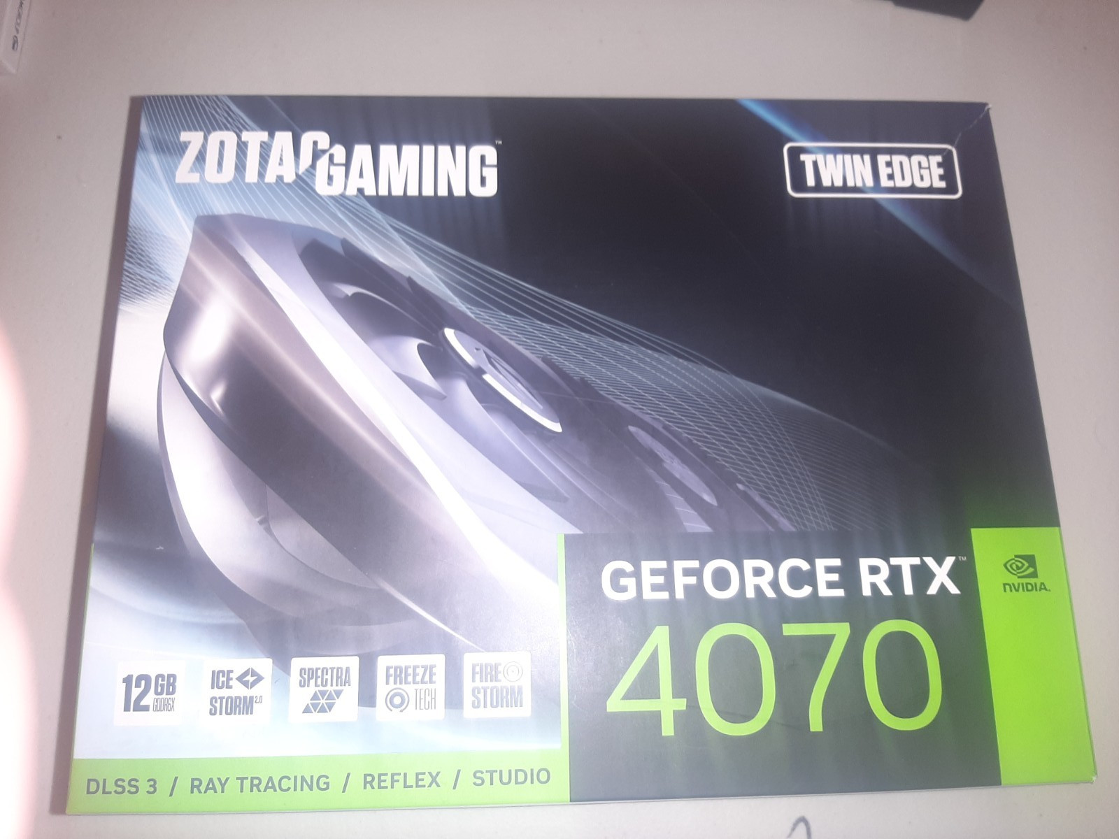ZOTAC GeForce RTX 4070 12 GB TWIN "BOX ONLY NO GRAPHICS CARD BOX ONLY" SOLO CAJA