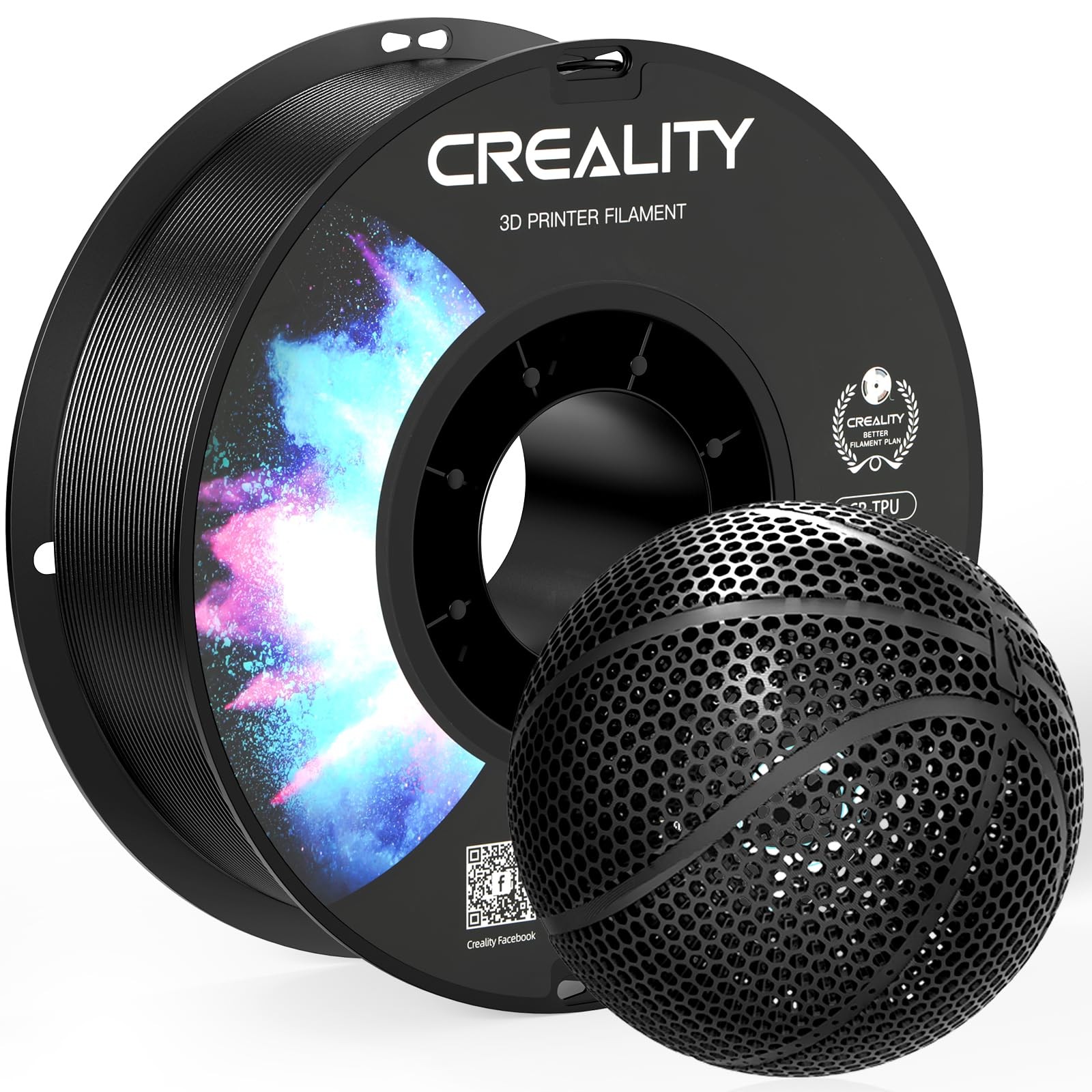 Creality 3D Printer Filament Black TPU 1.75mm 1KG, 95A Tpu