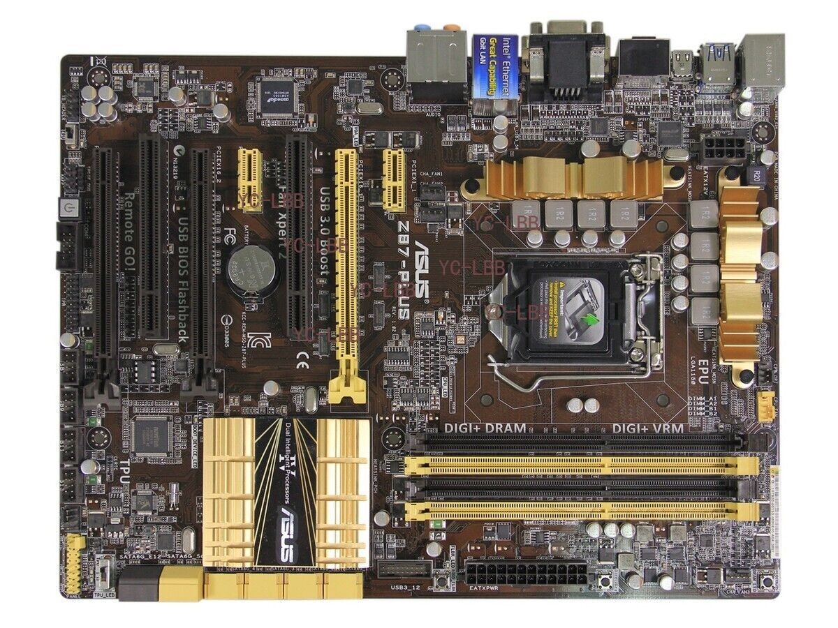 For ASUS Z87-PLUS motherboard Z87 LGA1150 DDR3 32G VGA+DVI+DP+HDMI ATX Tested ok