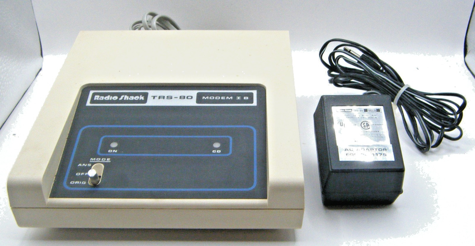 Tandy Radio Shack TRS-80 Modem I B with OEM AC Adaptor 26-1175