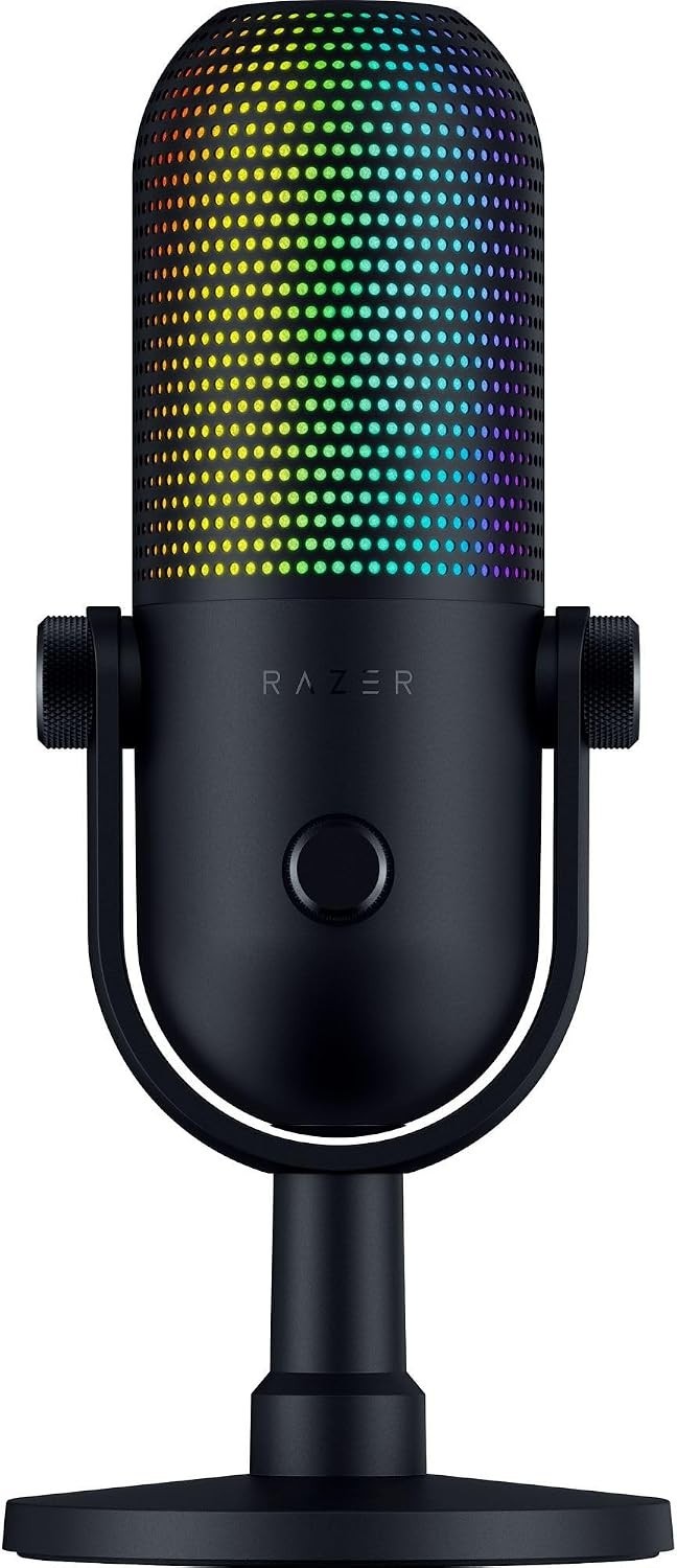 New - Razer Seiren V3 Chroma 32‐Bit DSP, USB-C Microphone for PC & Mac, Black