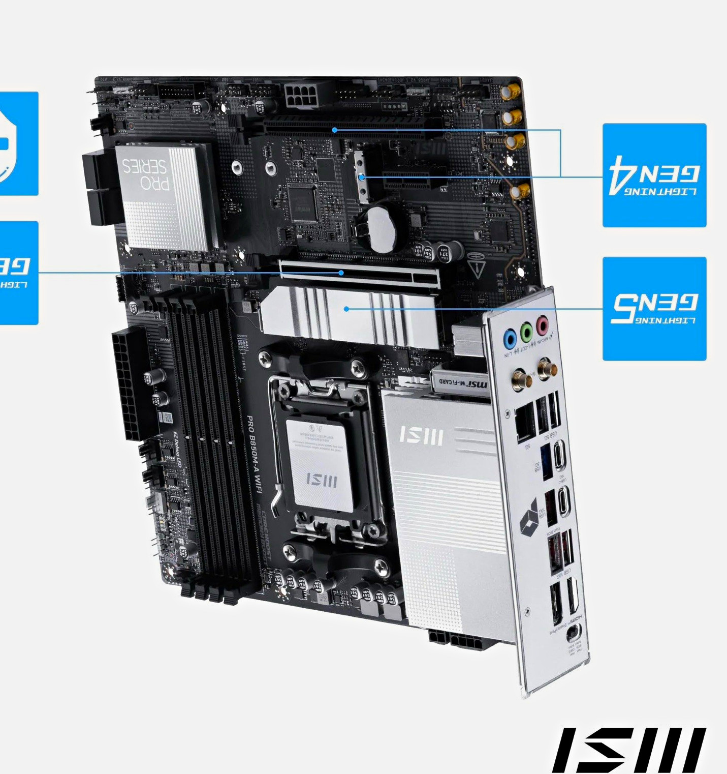 MSI PRO B760M-A WIFI MicroATX Intel LGA1700 DDR5 Wi-Fi HDMI/DP