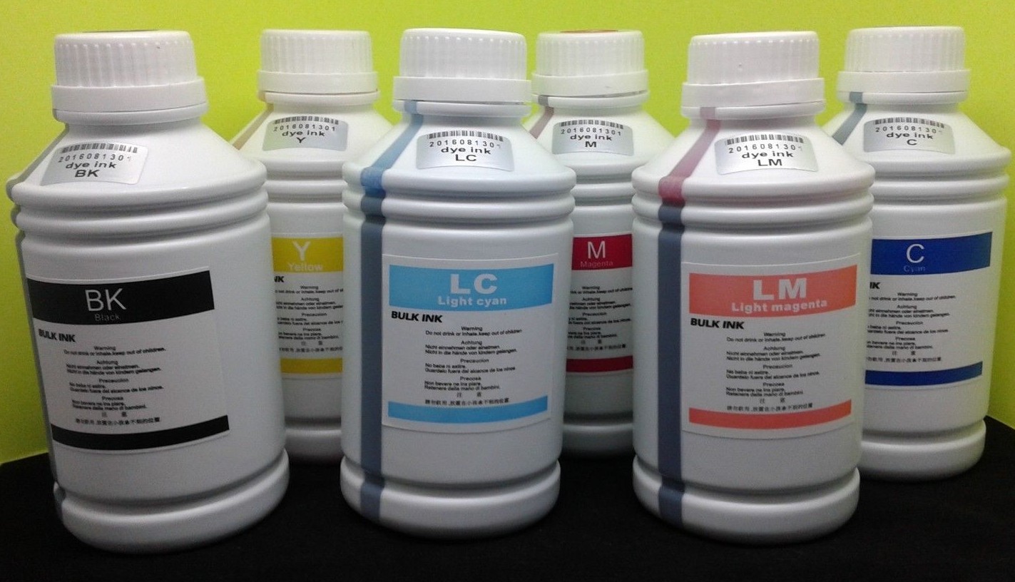 6 x 500ml Refill Dye Ink for Epson Compatible stylus 1400 Artisan 50 1430 R280 