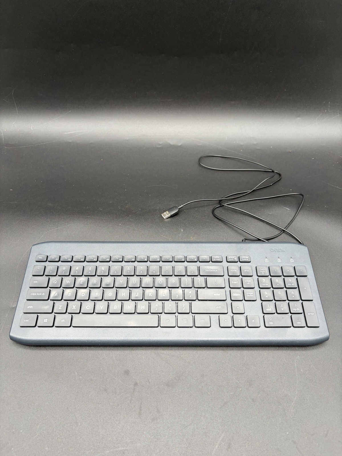 onn. Wired USB Keyboard - Black Full-Size Computer Keyboard