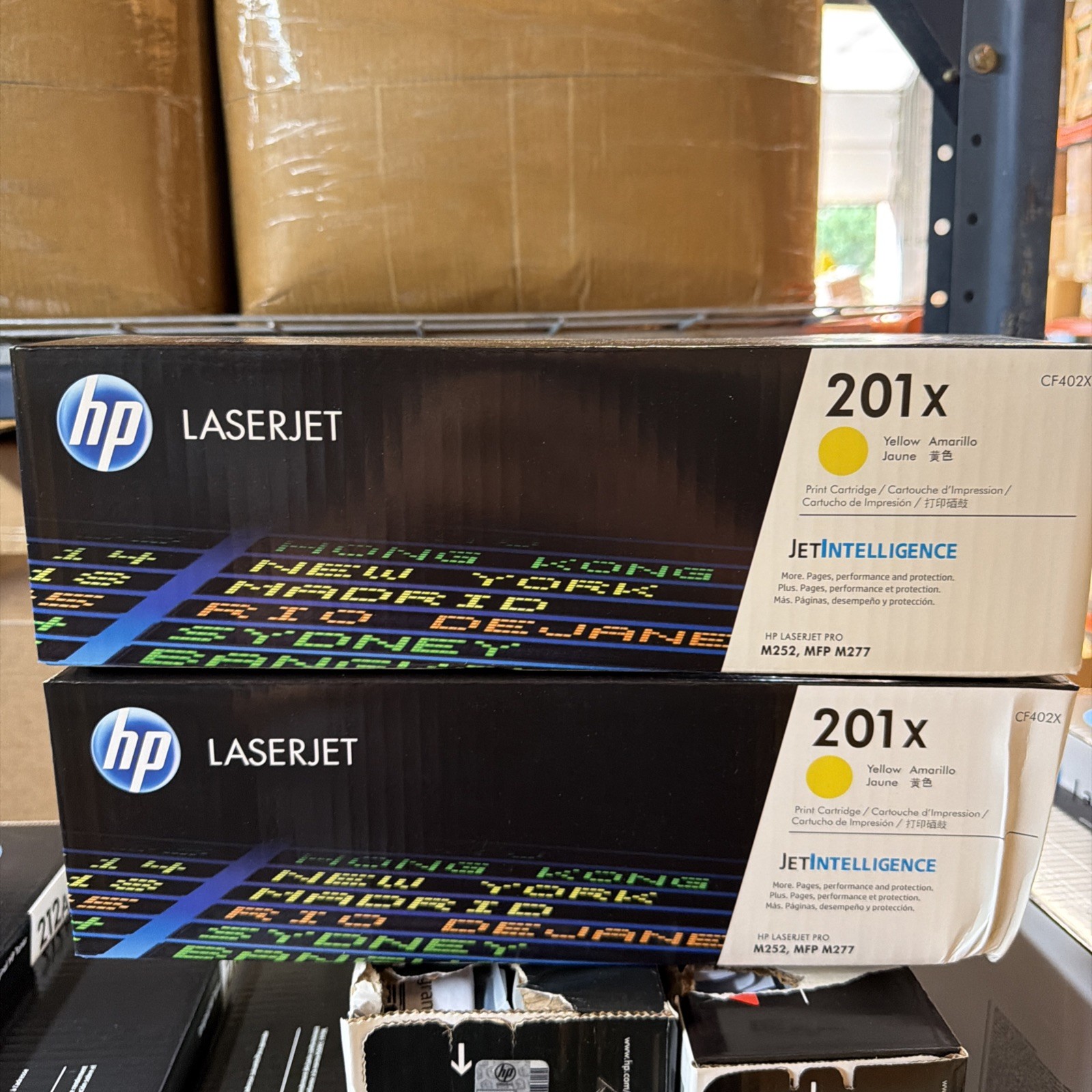Lot of 2 New/Sealed HP LaserJet 201x Yellow Print Cartridge (CF402X)