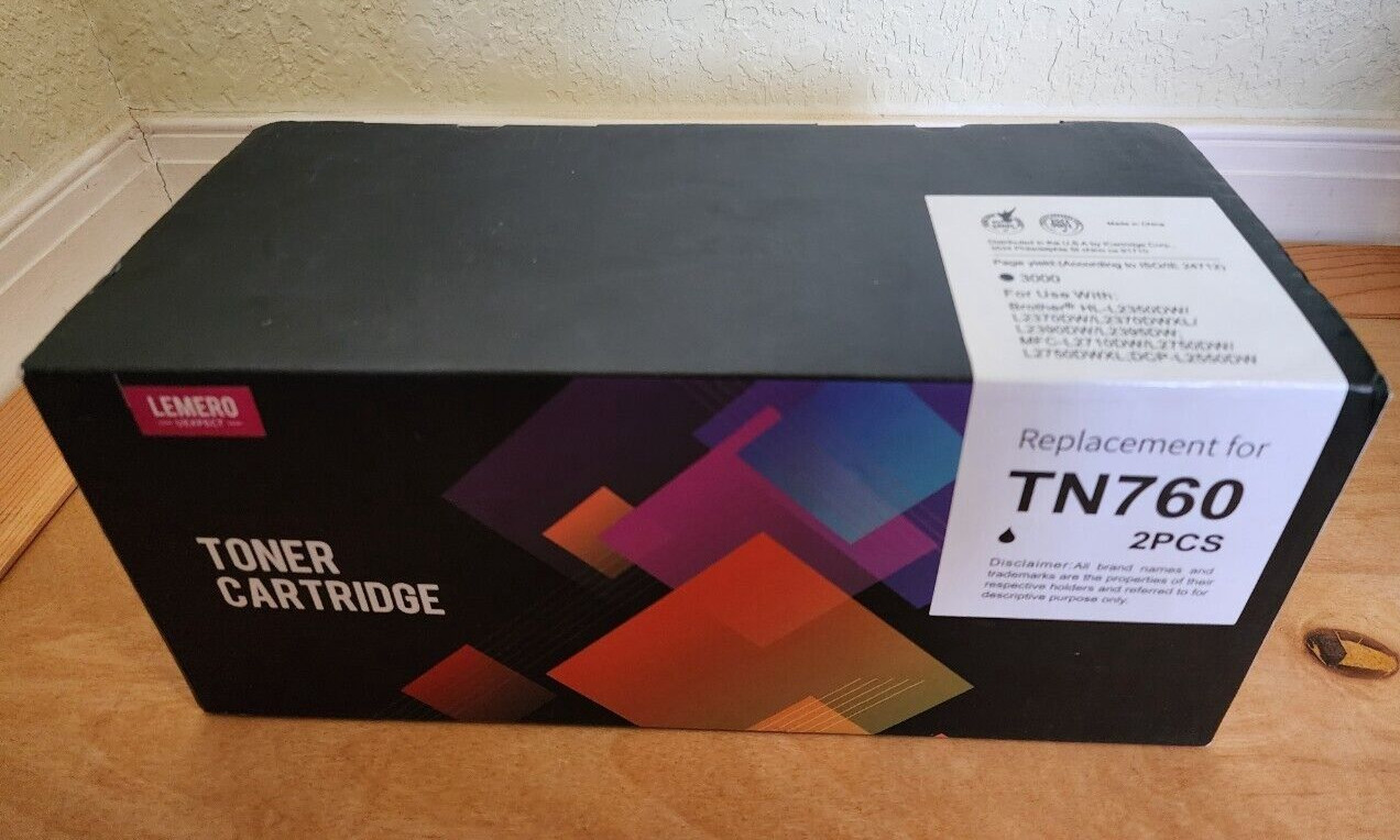 Lemero Uexpect Replacement Cartridge TN760 2PCS NEW