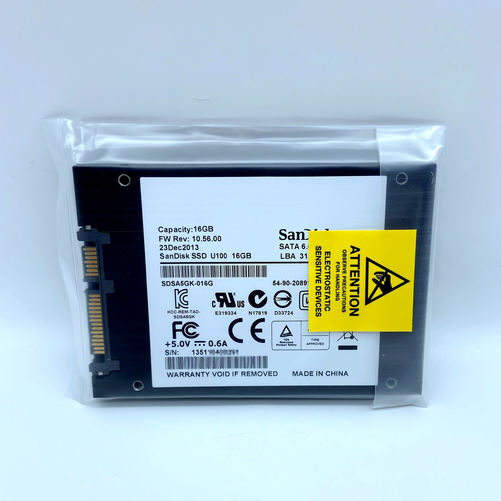 SDSA5GK-016G SanDisk 16GB SATA SSD U100 7mm 2.5" 6.0Gbps Solid State Drive New