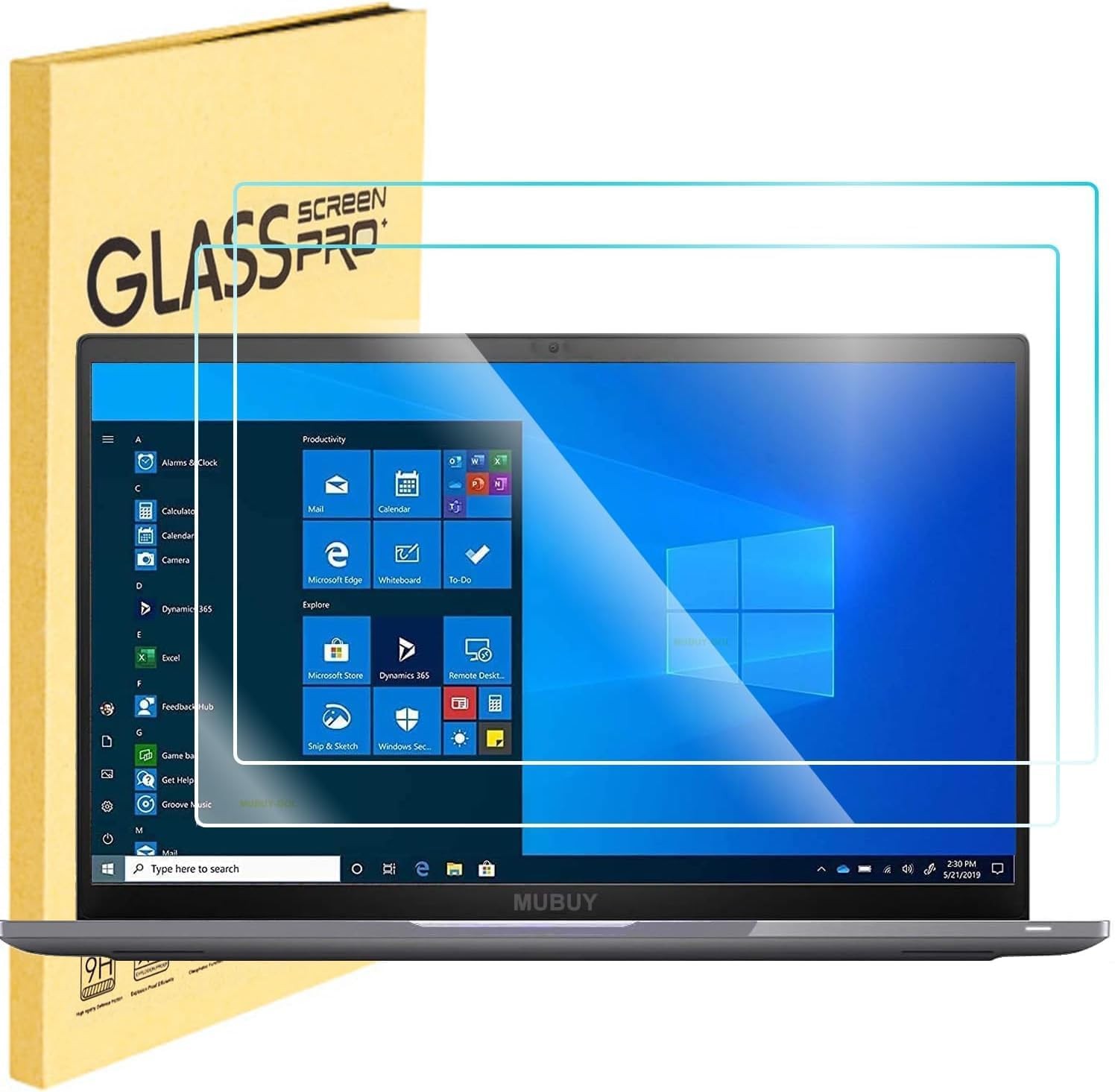 2 Pack Tempered Glass Screen Protector for 14 Inch HP/Dell/Lenovo/Acer/Samsung L