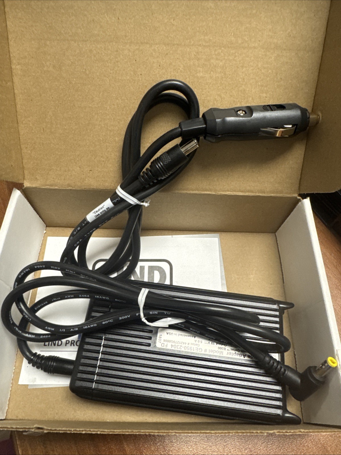 New Lind Electronics GE1950-2304 FB DC Automobile Adapter GE19502304 Getac B300