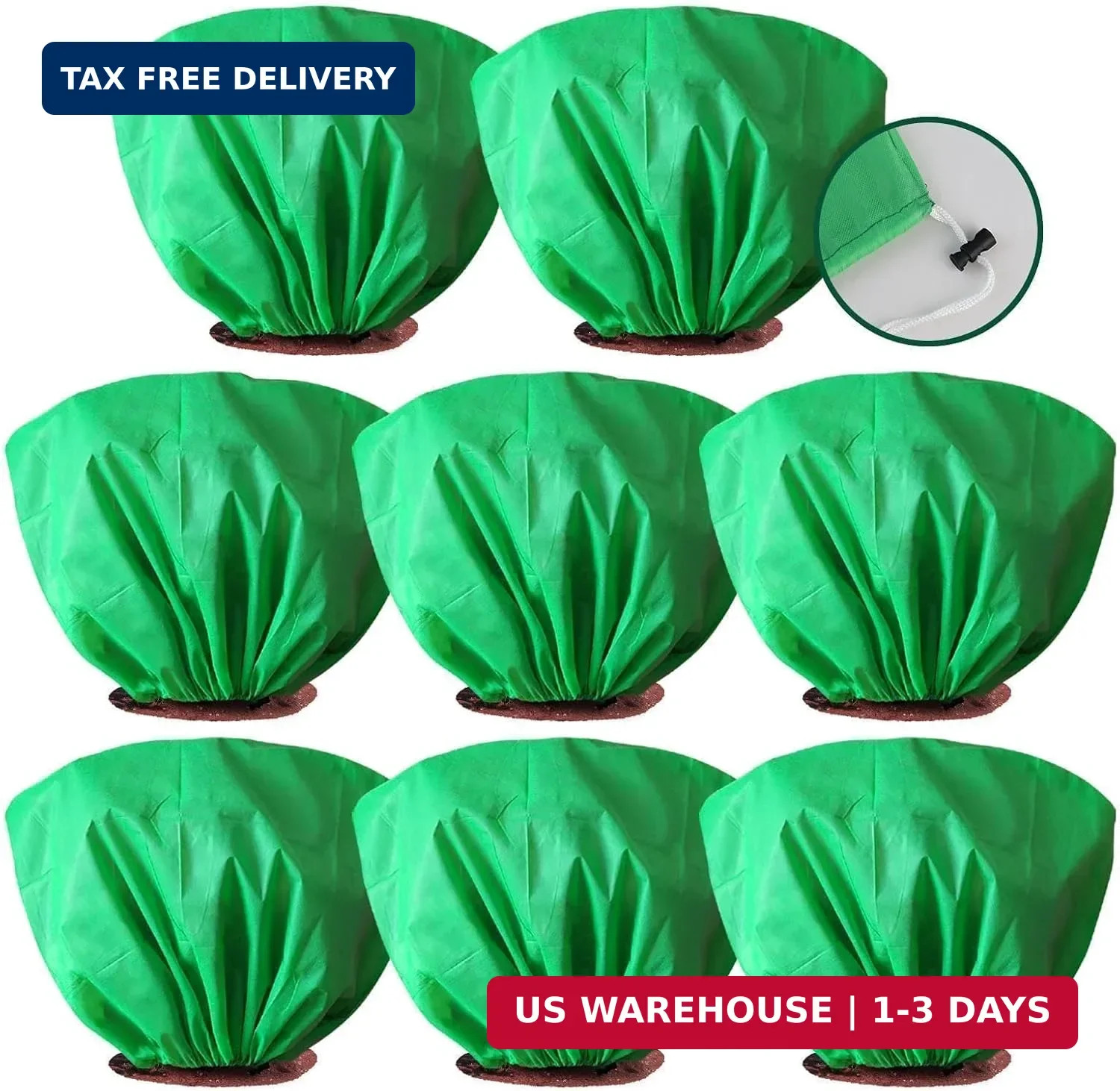 8 Pcs Plant Covers Frost Protection Bag 39.3"X19.6" Winter Reusable Plants Jacke