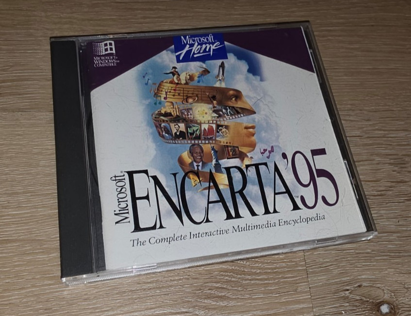 Microsoft Encarta '95 Home Encyclopedia PC CD-ROM For Windows 95 Complete CIB