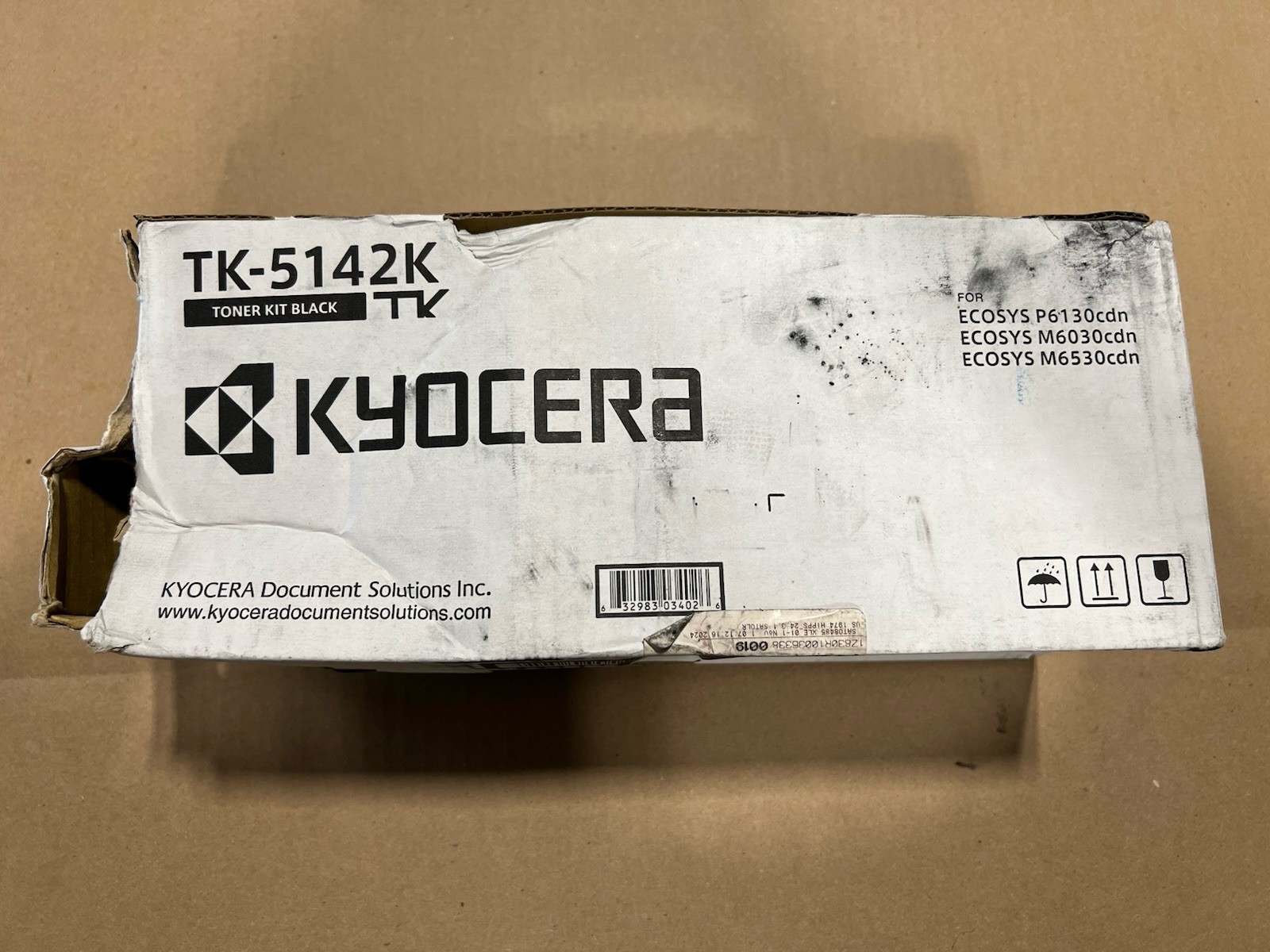 Kyocera TK5142K  Black Toner Cartridge For ECOSYS-Wron/Open Box