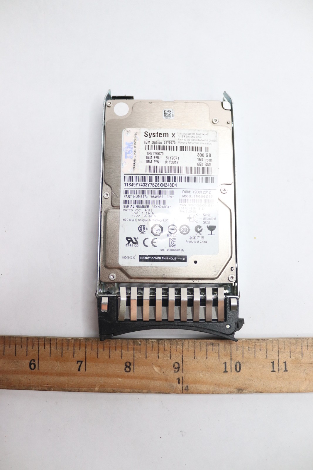 IBM HardDrive 300GB 15K SAS Serial Attached SCSI 2.5-inch 6Gb/s 9SW066-039