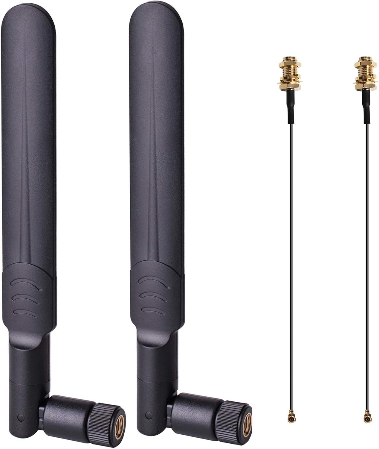 2 x 8dBi Dual Band WiFi Antennas with Pigtail Cables for Optimal Connectivity