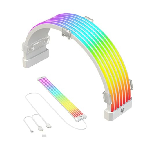 ARGB GPU Cable Sleeved 24 Pin ATX RGB Extension Kit 5V 3Pin PSU Sync