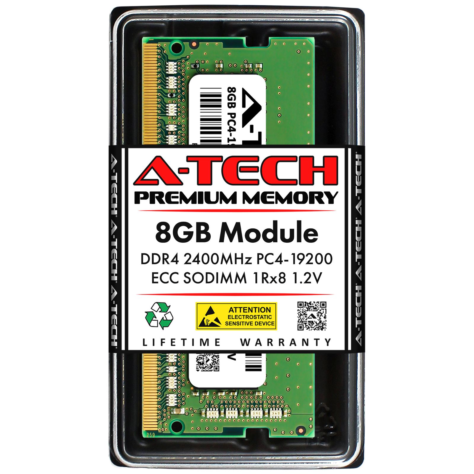 8GB PC4-19200 ECC SODIMM (Replacement for Kingston KVR24SE17S8/8MA) Memory RAM