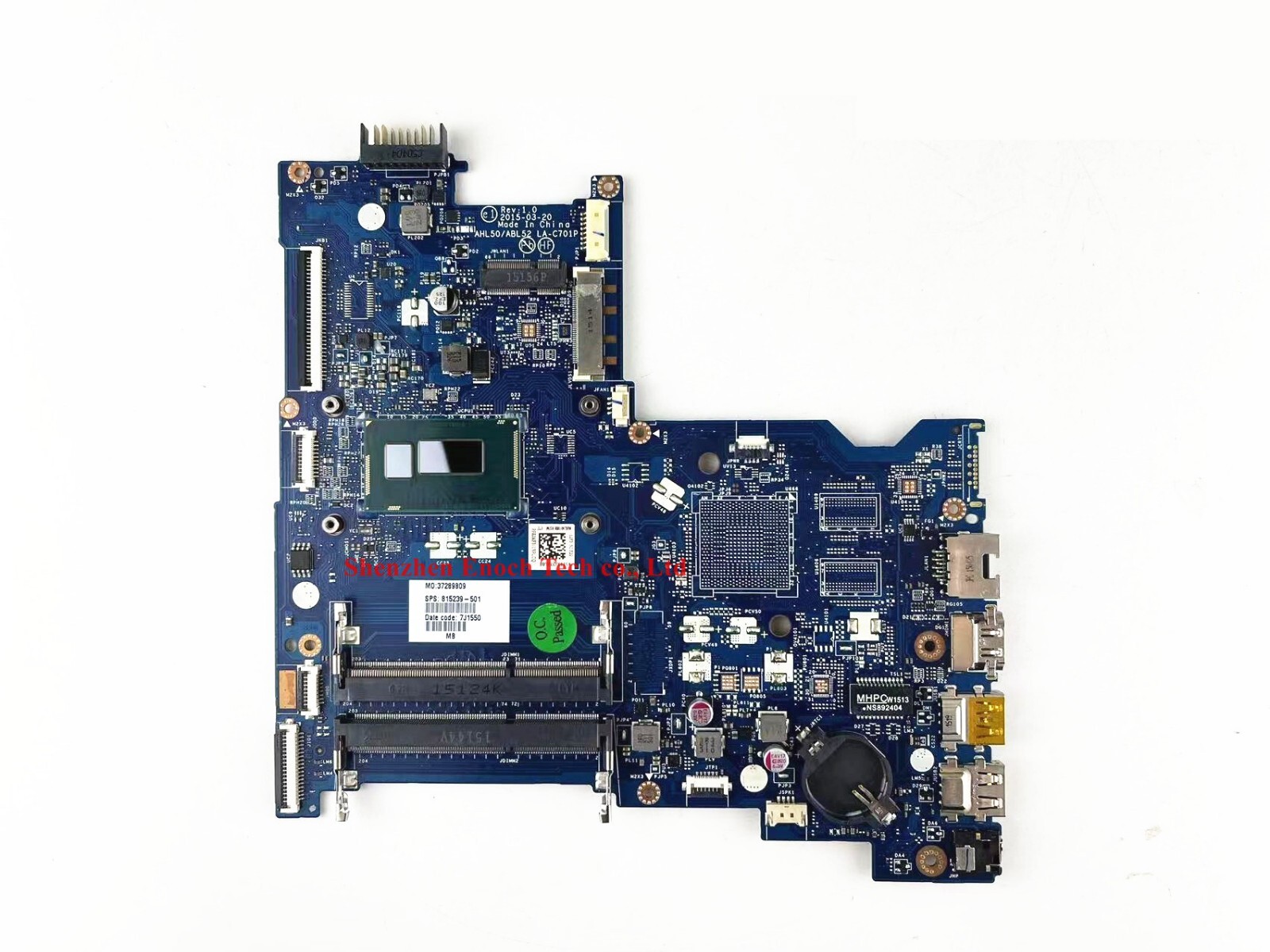 I3-4005U motherboard For HP Pavillion 15-AC Mainboard LA-C701P 815239-501 /001