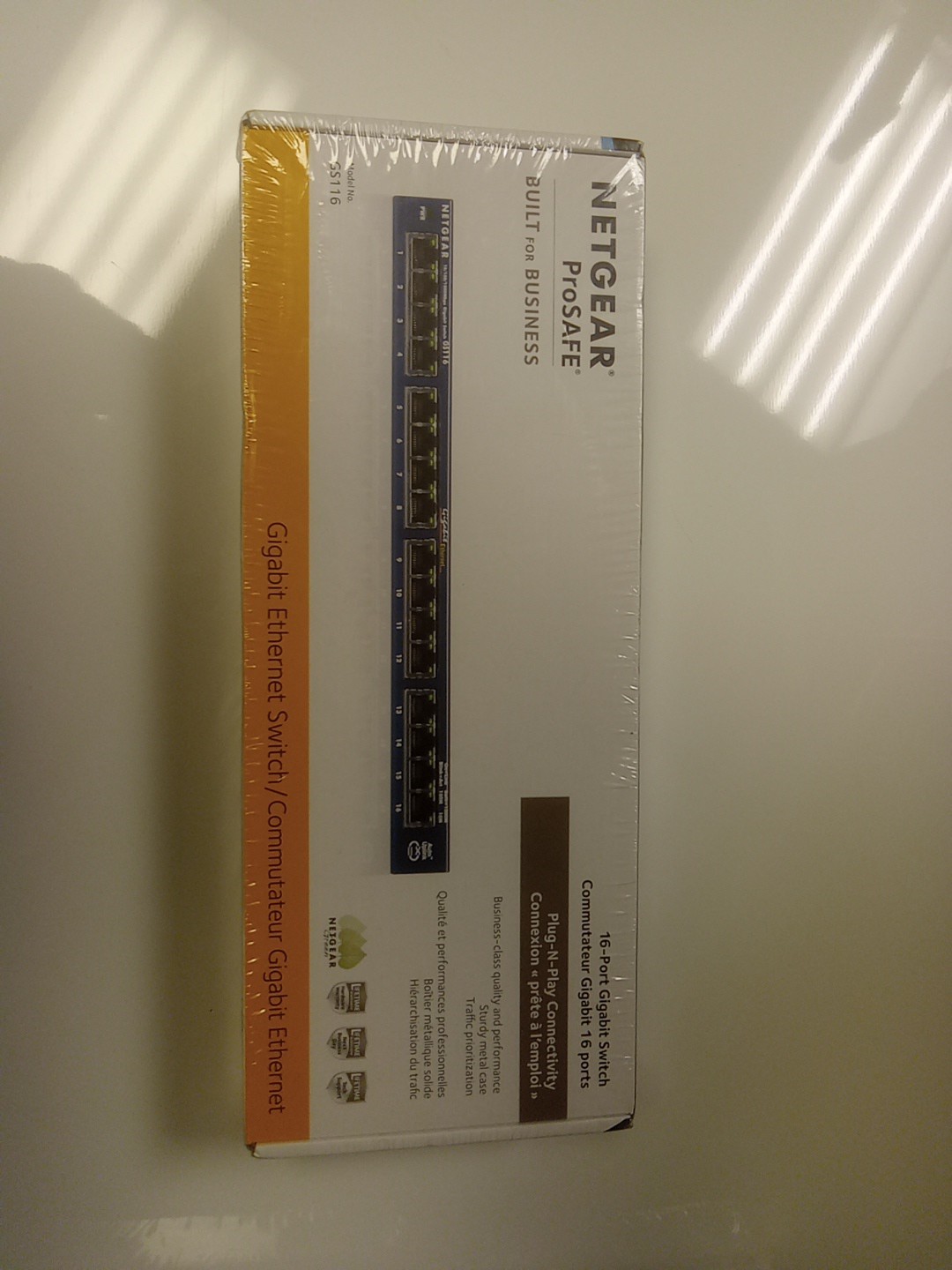 LOT OF NETGEAR PROSAFE 16-PORT GIGABIT SWITCH NEW IN ORIGINAL BOX. NEVER OPEND