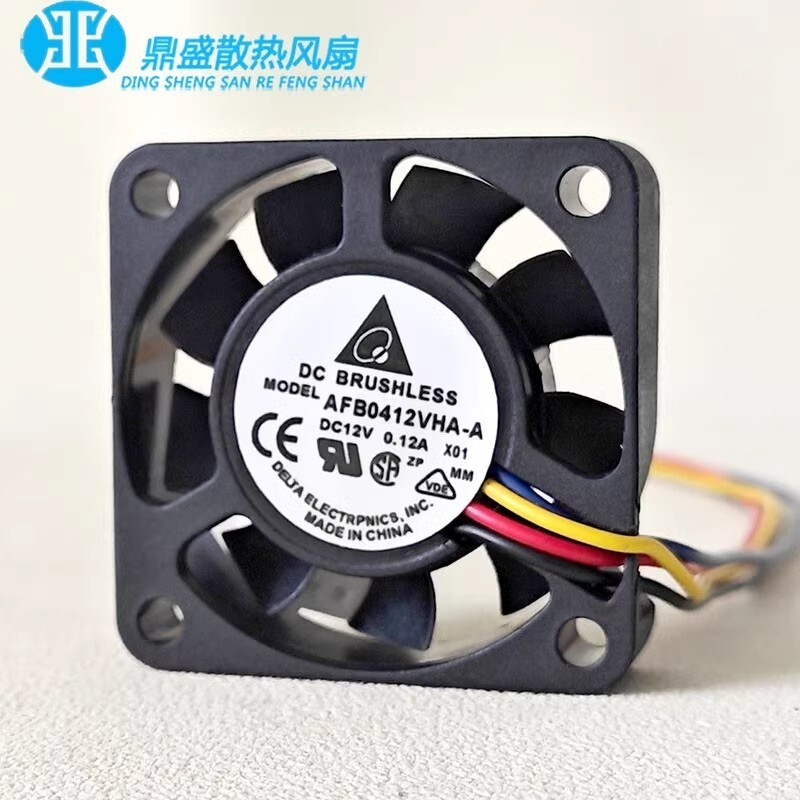 Delta AFB0412VHA-A 4010 DC12V 0.12A 4CM 4-Wire PWM Mute Cooling Fan