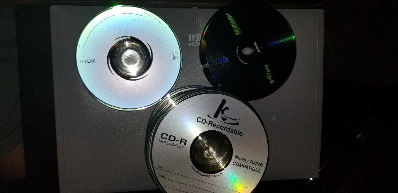 CD-R box of 100 DATA CD Recordable TDK Memorex and Hypermedia