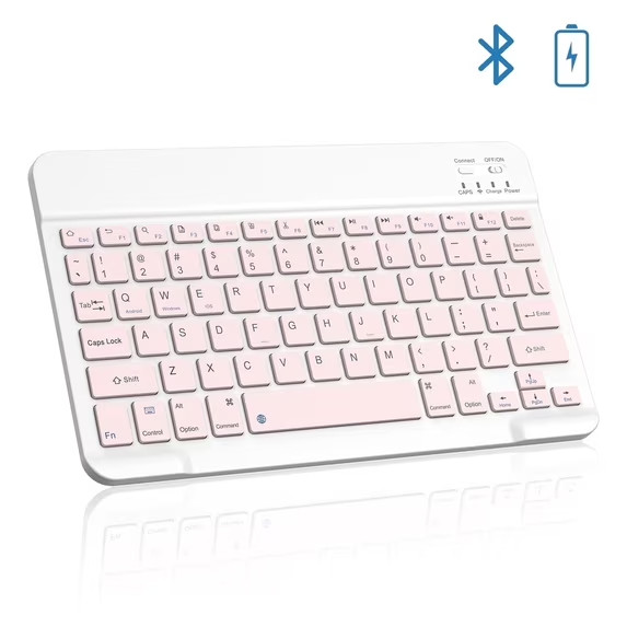 Bluetooth Keyboard, Ultra-Slim Wireless for iPad, iPhone, MacBook, Tablet, IOS