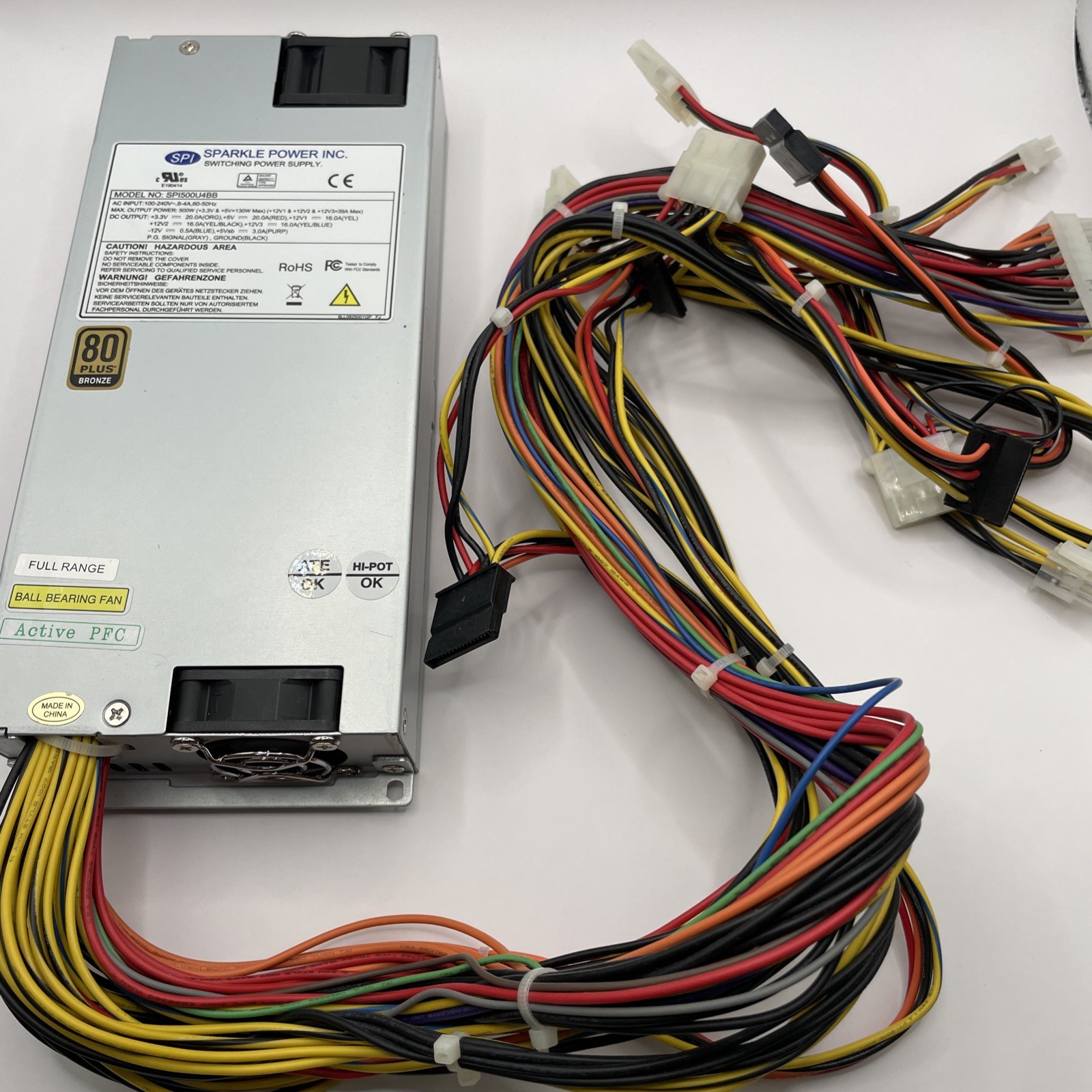 NEW Sparkle Power Inc. SPI500U4BB 500W Switching Power Supply