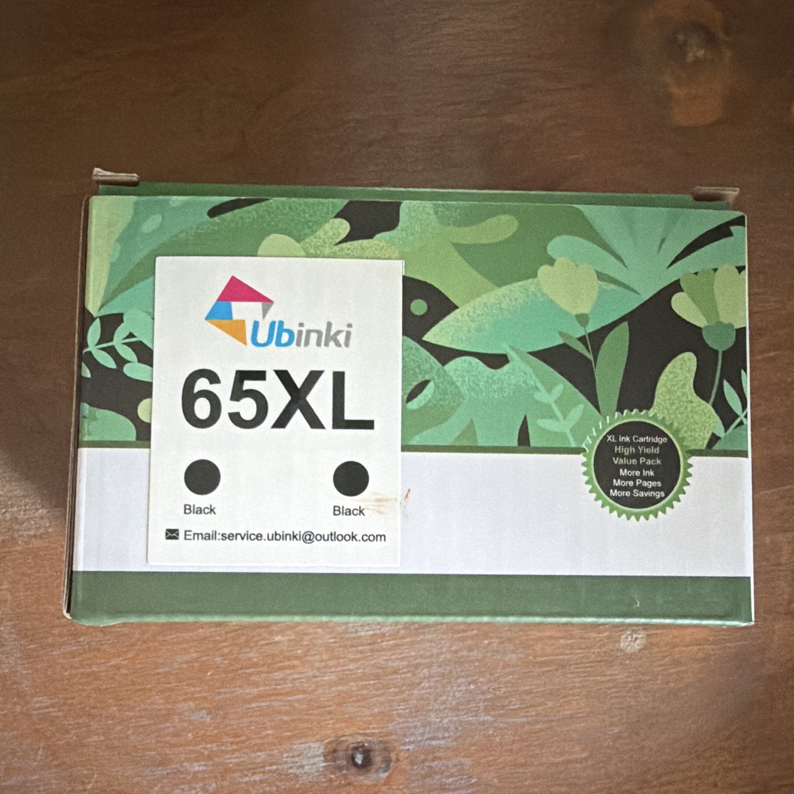 Ubinki 65XL Black Compatible Inkjet Cartridge for HP, 2 Pack