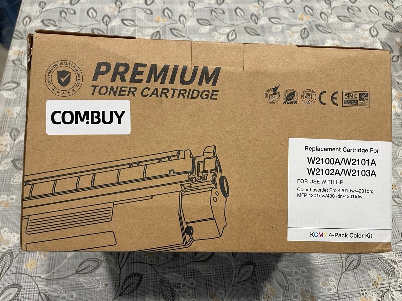 COMBUY 4-Pack Color Toner Cartridge Replacement for HP W2100A W2101A W2102A W210
