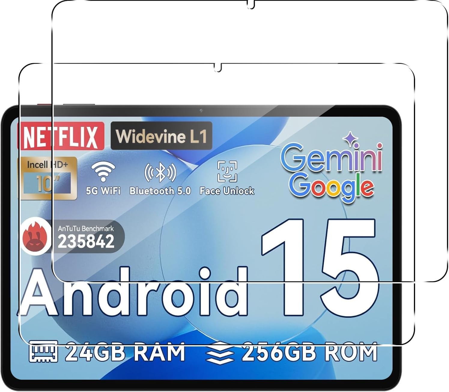 2 Pack Screen Protector for TABWEE Tablet, 9H Hardness Anti-Scratch Tempered Gla