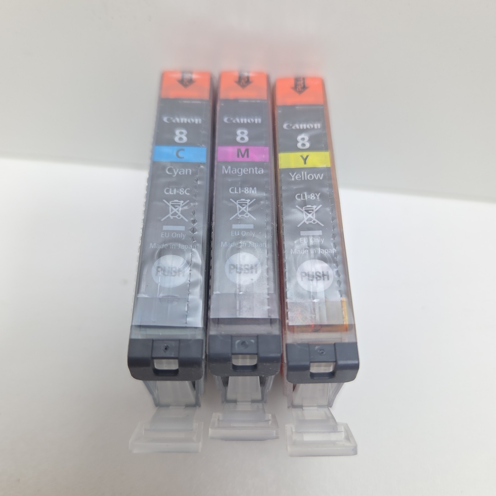 NEW GENUINE - CANON 8 3-PACK COLOR Ink Cartridges - 0621B016 Sealed Bags