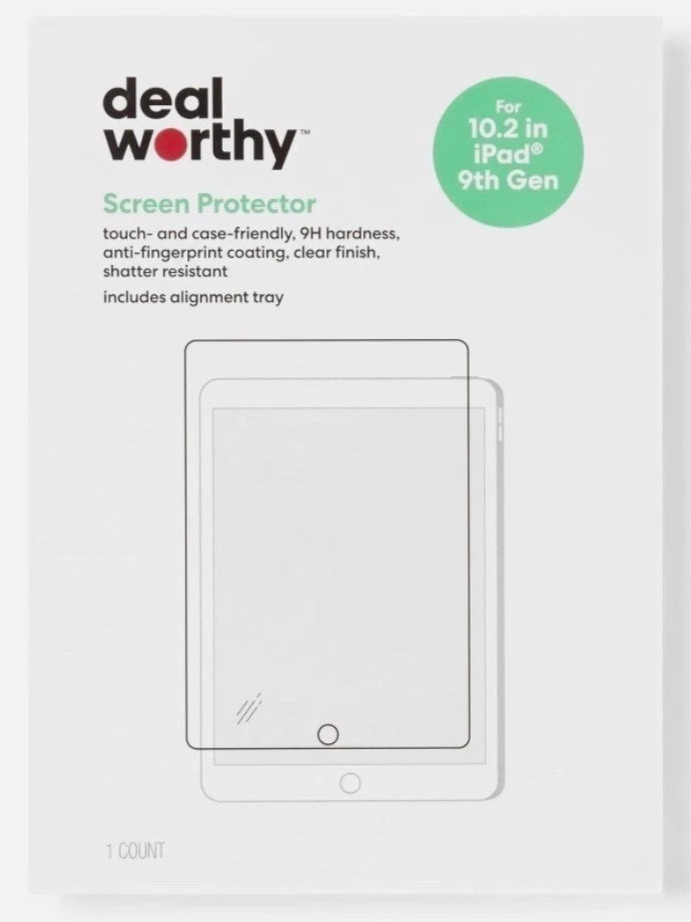 DEAL WORTHY SCREEN PROTECTOR IPAD 9TH GEN 10.2in
