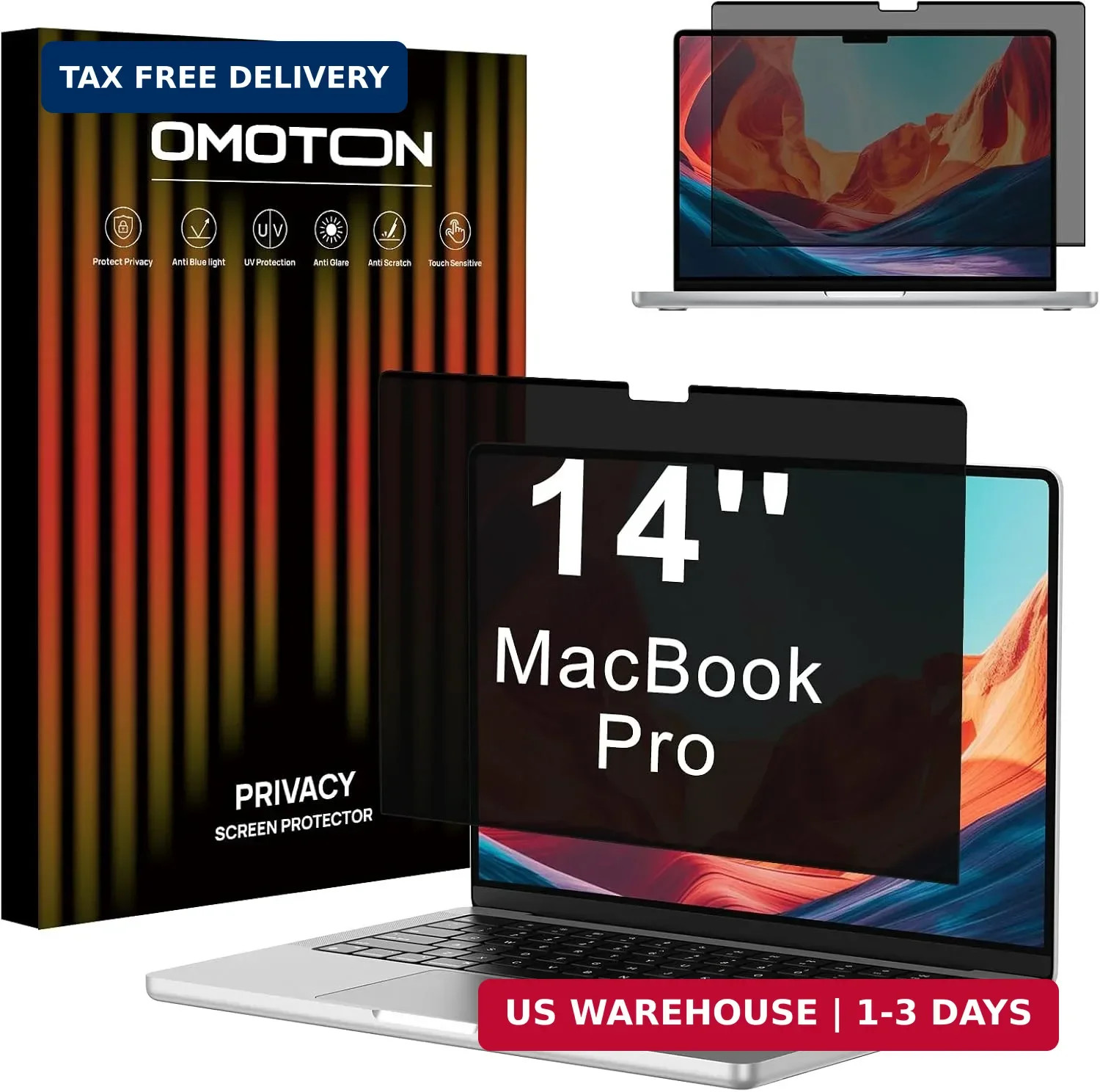 Privacy Screen Protector for Macbook Pro 14 Inch (2021-2025, M1, M2, M3, M4, M5)