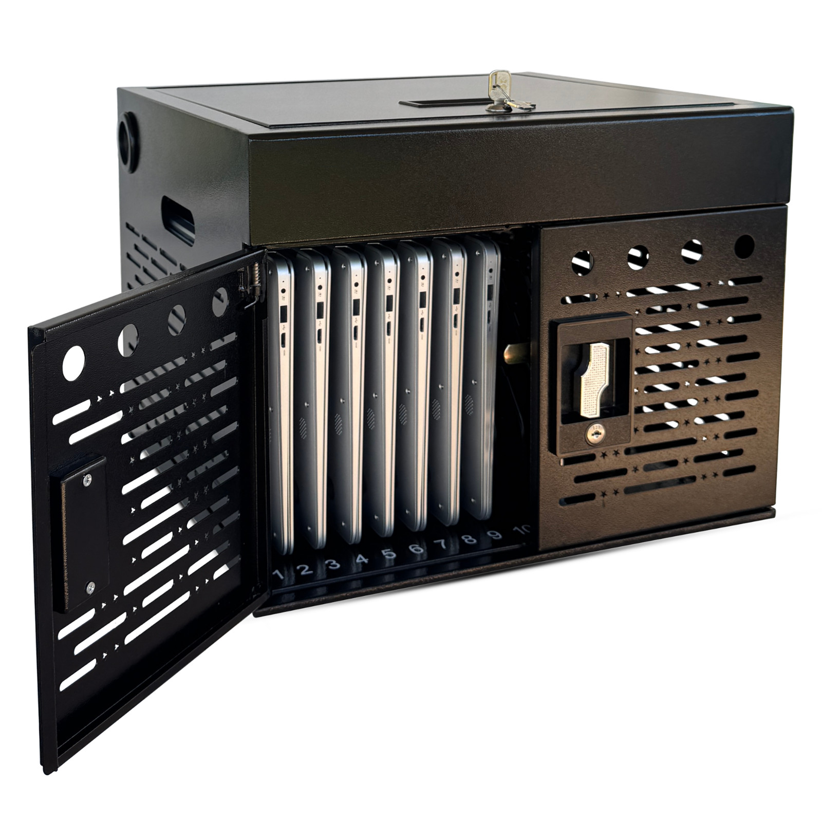 OPEN BOX 16-Device Laptop Charging Cabinet, Lockable Charging Station