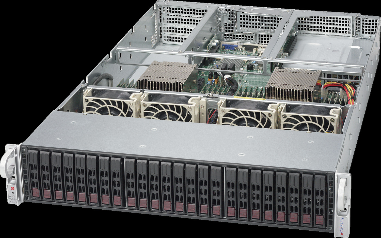 Supermicro 2U 24 Bay RAID Server 2x E5-2690 V3 256GB SYS-2028U-TR4T+ D-X10DRU-i+