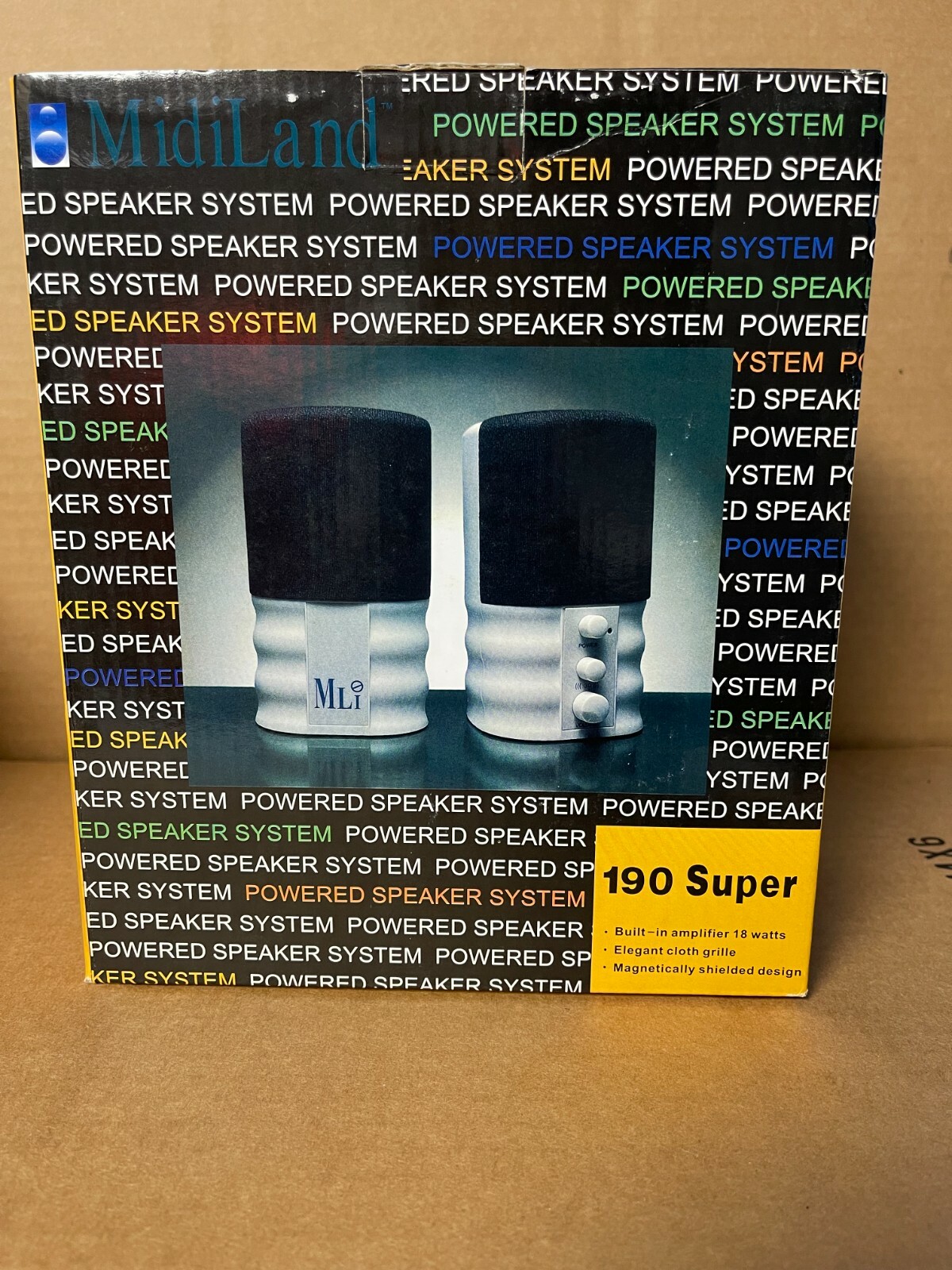 Powered Full Range PC computer Speaker System MLi-190 18W Super Midiland works