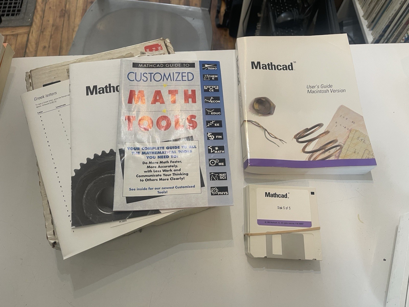 Vintage MathSoft Mathcad for Macintosh w/ Box Disks and Manual