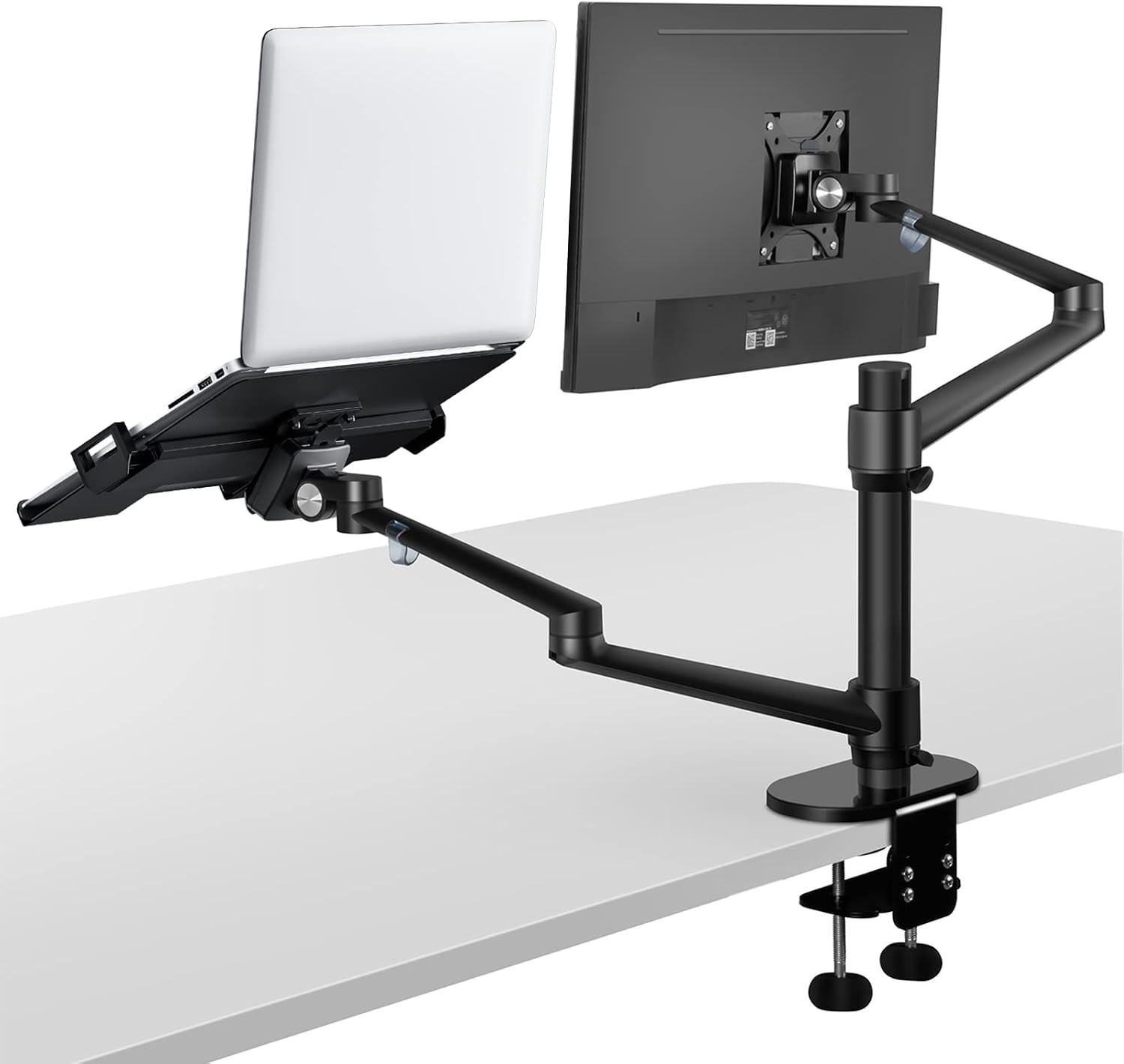 17-32 Inch Monitor and Laptop Mount, Adjustable Dual Arm Desk Stand