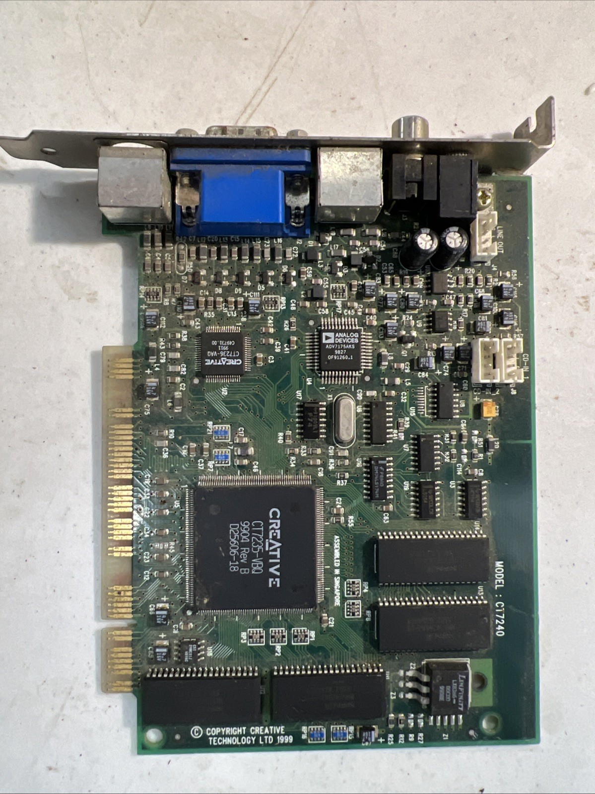 Creative Labs CT7240 Dxr2 PCI DVD MPEG-2 Decoder Card CT7235 Vintage 1999