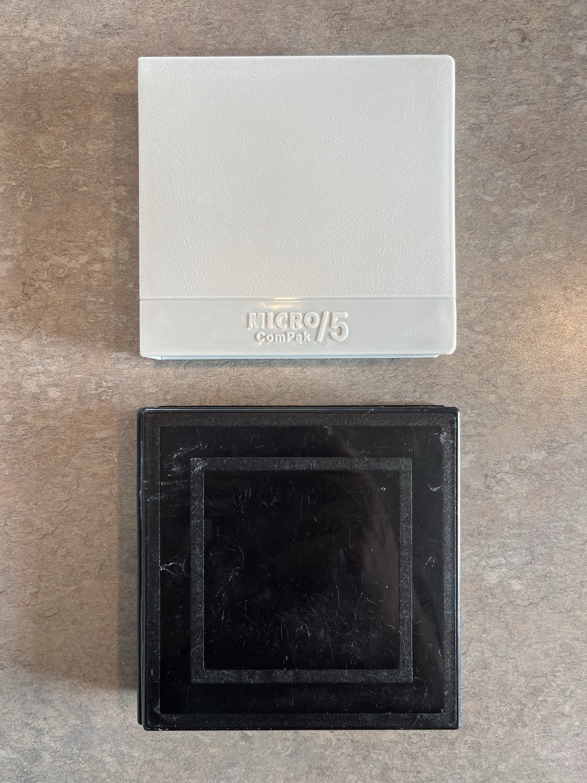 Diskette Cases (x2) - 3.5-Inch Floppy - Black and Gray - Vintage