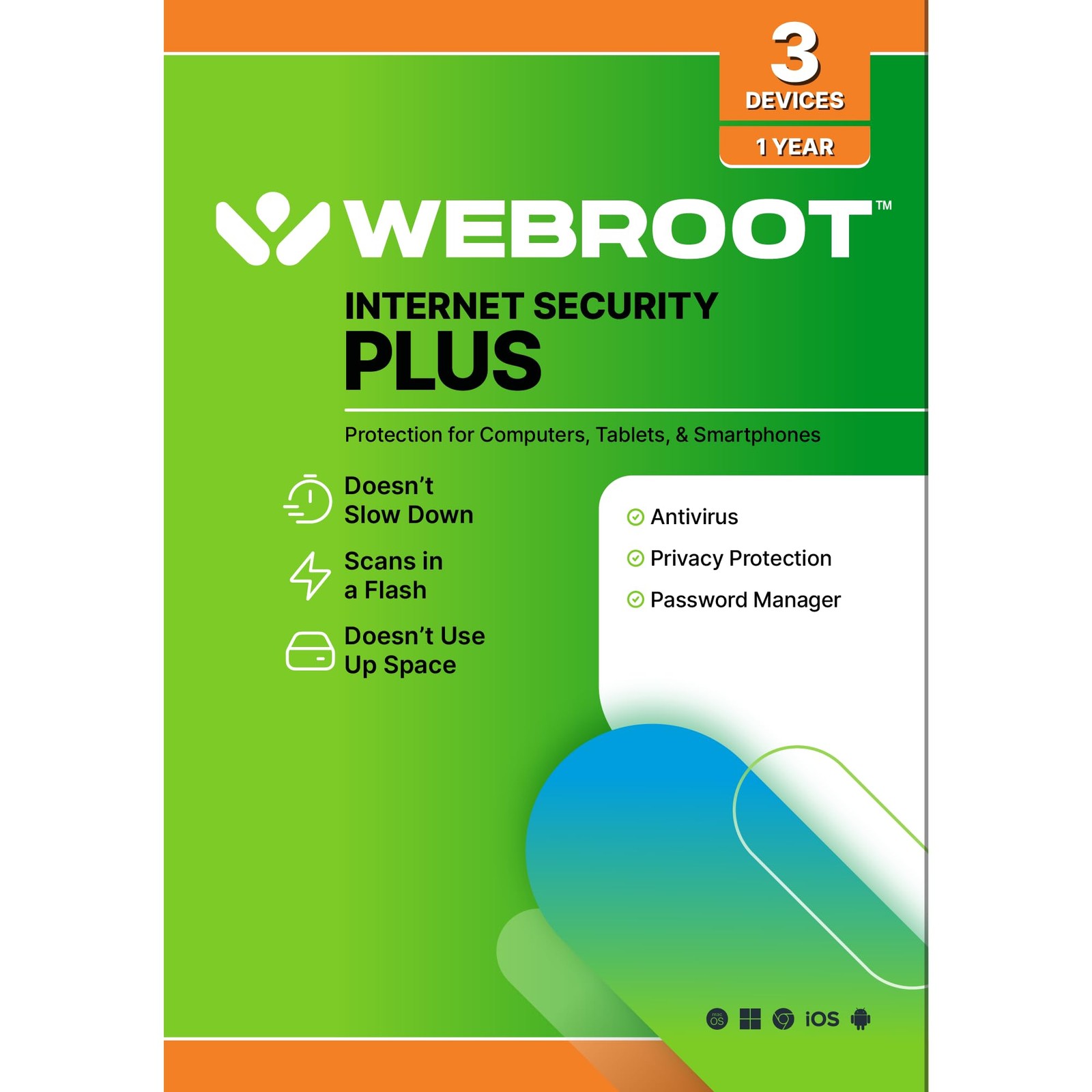 Webroot Internet Security Plus | Antivirus Software 2026 | 3 Device | 1 Year...