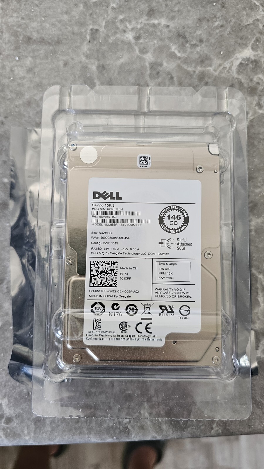 DELL 61XPF 061XPF ST9146853SS 146GB 15K.3 6G SFF 2.5'' SAS HARD DRIVE